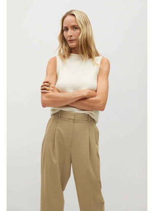 Pantalon chino maro MANGO femeie