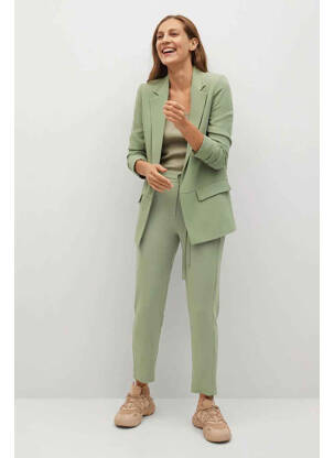 Pantalon slim verde MANGO femeie