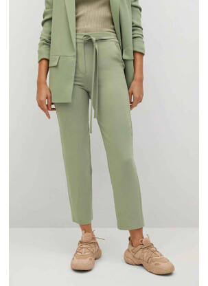 Pantalon slim verde MANGO femeie