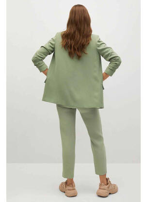 Pantalon slim verde MANGO femeie
