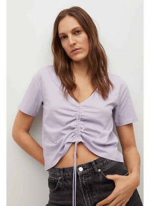 Tricou violet MANGO femeie