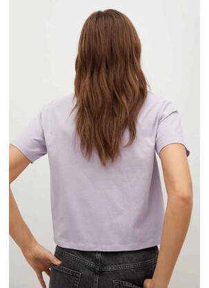 Tricou violet MANGO femeie