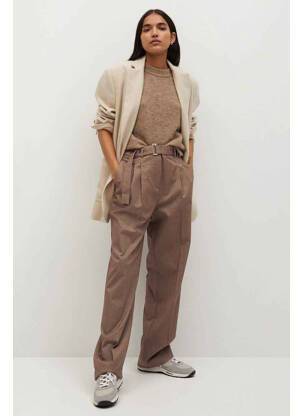 Pantalon drept maro MANGO femeie