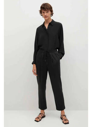 Pantalon drept negru MANGO femeie