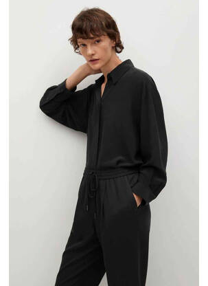 Pantalon drept negru MANGO femeie