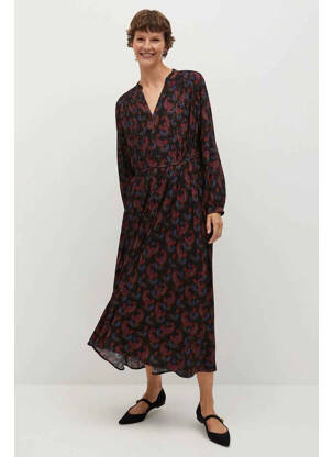 Rochie lungă negru MANGO femeie