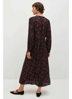 Rochie lungă negru MANGO femeie