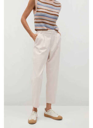 Pantalon 7/8 bej MANGO femeie