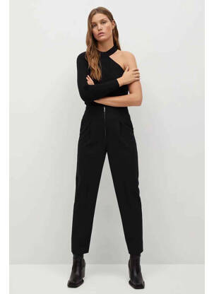 Pantalon drept negru MANGO femeie