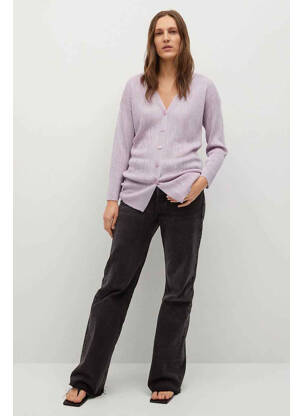 Vestă cu mâneci lungi violet MANGO femeie