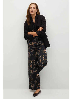 Pantalon drept negru MANGO femeie