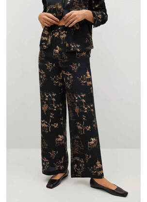 Pantalon drept negru MANGO femeie