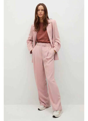 Pantalon larg roz MANGO femeie