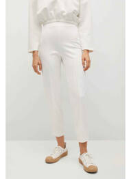 Pantalon 7/8 alb MANGO femme