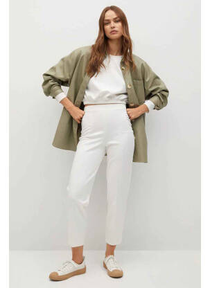Pantalon 7/8 alb MANGO femeie