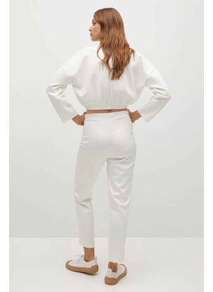 Pantalon 7/8 alb MANGO femeie