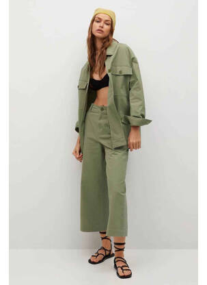 Pantalon evazat bej MANGO femeie