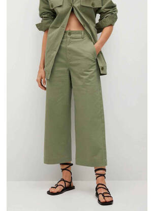Pantalon evazat bej MANGO femeie