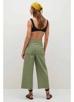 Pantalon evazat bej MANGO femeie