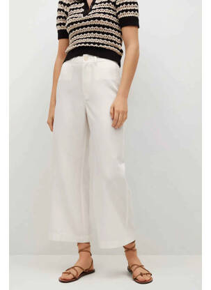 Pantalon drept alb MANGO femeie