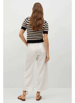 Pantalon drept alb MANGO femeie