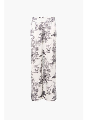 Pantalon evazat bej SENS UNIQ femeie