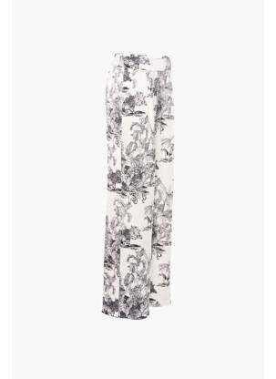 Pantalon evazat bej SENS UNIQ femeie