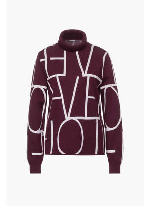 Pulover cu guler înalt roșu STREET ONE femeie