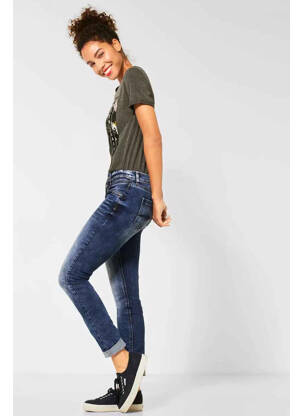 Blugi cu croială slim albastru STREET ONE femeie