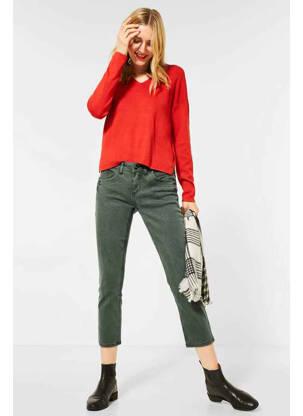 Blugi cu croială slim verde STREET ONE femeie