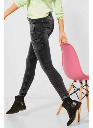 Blugi cu croială slim negru STREET ONE femeie
