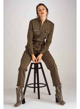 Salopetă-pantalon verde ASTRID BLACK LABEL femeie