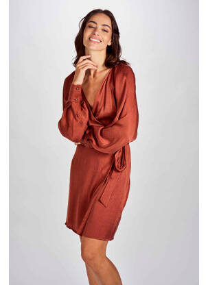 Rochie scurtă maro ASTRID BLACK LABEL femeie