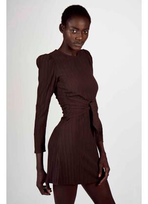 Rochie scurtă maro ASTRID BLACK LABEL femeie