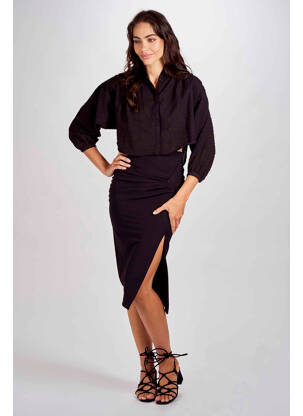 Fustă midi negru ASTRID BLACK LABEL femeie