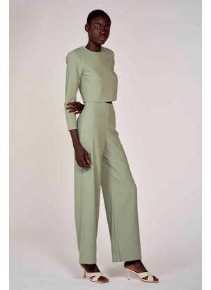 Pantalon drept verde ASTRID BLACK LABEL femeie