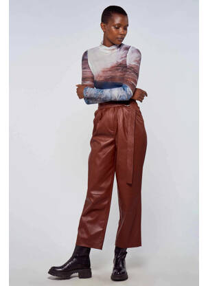Pantalon evazat maro ASTRID BLACK LABEL femeie