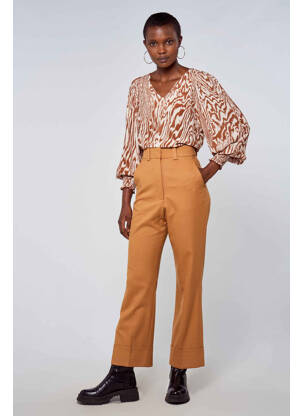 Pantalon larg maro ASTRID BLACK LABEL femeie