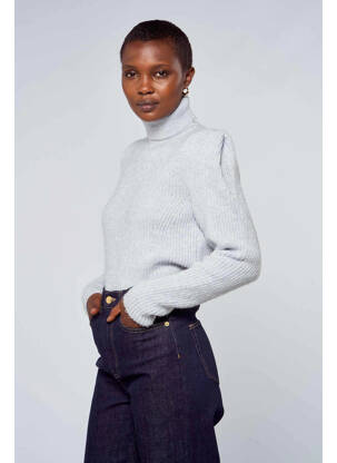 Pulover cu guler înalt albastru ASTRID BLACK LABEL femeie