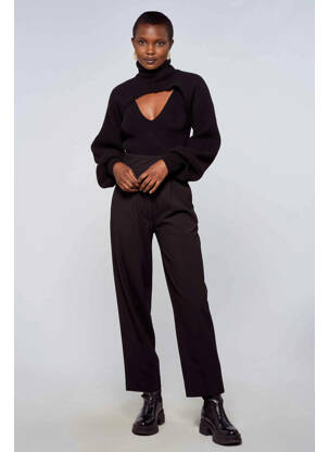 Pulover cu guler înalt negru ASTRID BLACK LABEL femeie
