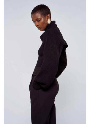 Pulover cu guler înalt negru ASTRID BLACK LABEL femeie