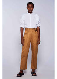 Pantalon chino maro ASTRID BLACK LABEL femme