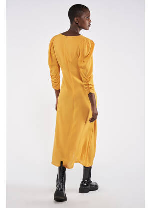 Rochie midi portocalie ASTRID BLACK LABEL femeie