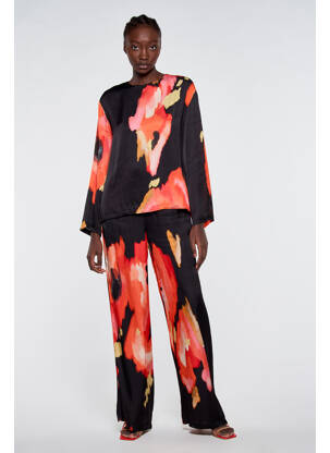 Pantalon evazat multicolor ASTRID BLACK LABEL femeie