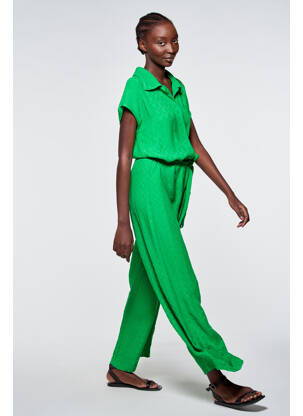Salopetă-pantalon verde ASTRID BLACK LABEL femeie