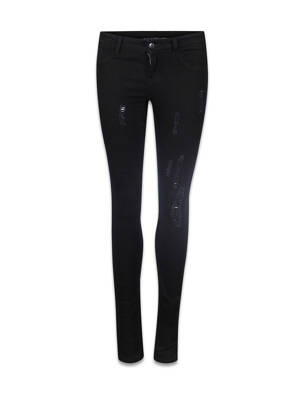 Blugi cu croială slim negru JACQUELINE DE YONG femeie