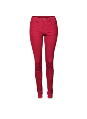 Pantalon slim roșu VILA femeie