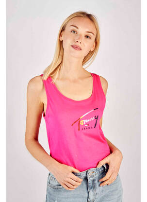 Tricou roz TOMMY HILFIGER femeie