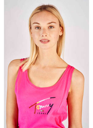 Tricou roz TOMMY HILFIGER femeie