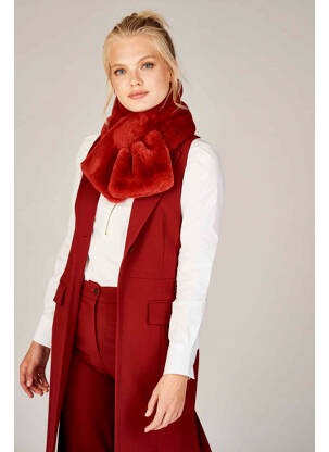 Guler / Eșarfă de gât roșu DEUX. BY ELINE DE MUNCK femeie